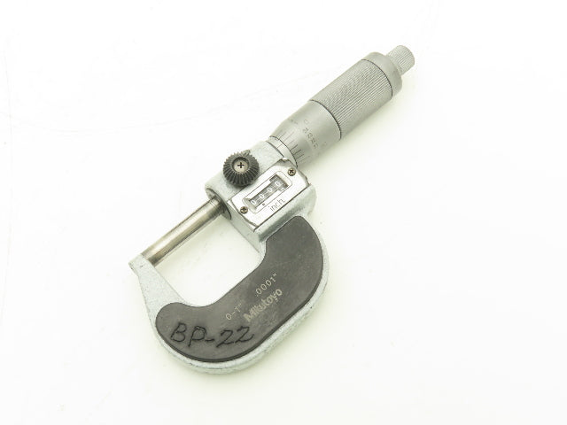 Mitutoyo 193-211 Mechanical Digit Counter Micrometer 0-1" Range Gray  LOT OF 2