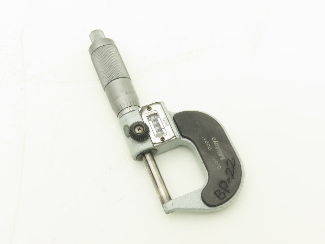 Mitutoyo 193-211 Mechanical Digit Counter Micrometer 0-1" Range Gray  LOT OF 2