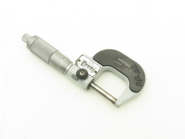 Mitutoyo 193-211 Mechanical Digit Counter Micrometer 0-1" Range Gray  LOT OF 2