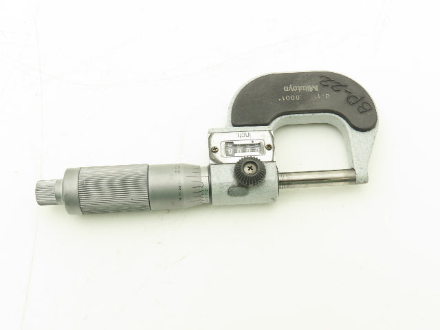 Mitutoyo 193-211 Mechanical Digit Counter Micrometer 0-1" Range Gray  LOT OF 2