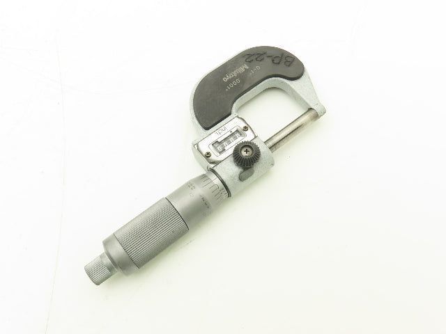 Mitutoyo 193-211 Mechanical Digit Counter Micrometer 0-1" Range Gray  LOT OF 2