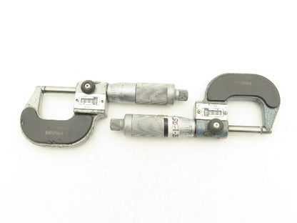 Mitutoyo 193-211 Mechanical Digit Counter Micrometer 0-1" Range No Case LOT OF 2