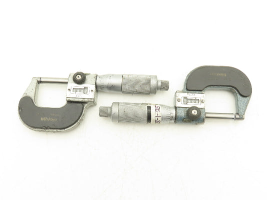 Mitutoyo 193-211 Mechanical Digit Counter Micrometer 0-1" Range No Case LOT OF 2