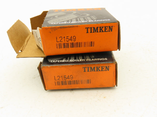 Timken L21549 Tapered Roller Bearing Cone .625" ID x .433" Width Lot of 2