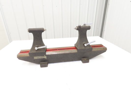 Bench Center Inspection Eccentricity Runout Tool 11-3/4" Swing 25-1/4" Bed