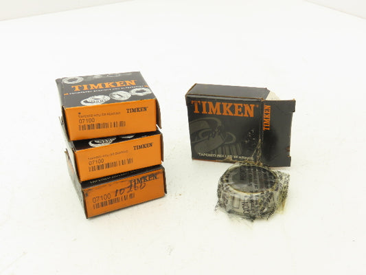 Timken 07100 Tapered Roller Bearing Cone 1.000" ID x .5614" Cone Width Lot of 4