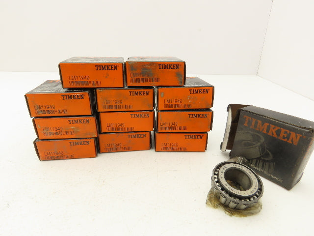 Timken LM11949 Timken Tapered Roller Bearing Cone .75" ID x .655" Wide Lot of 12