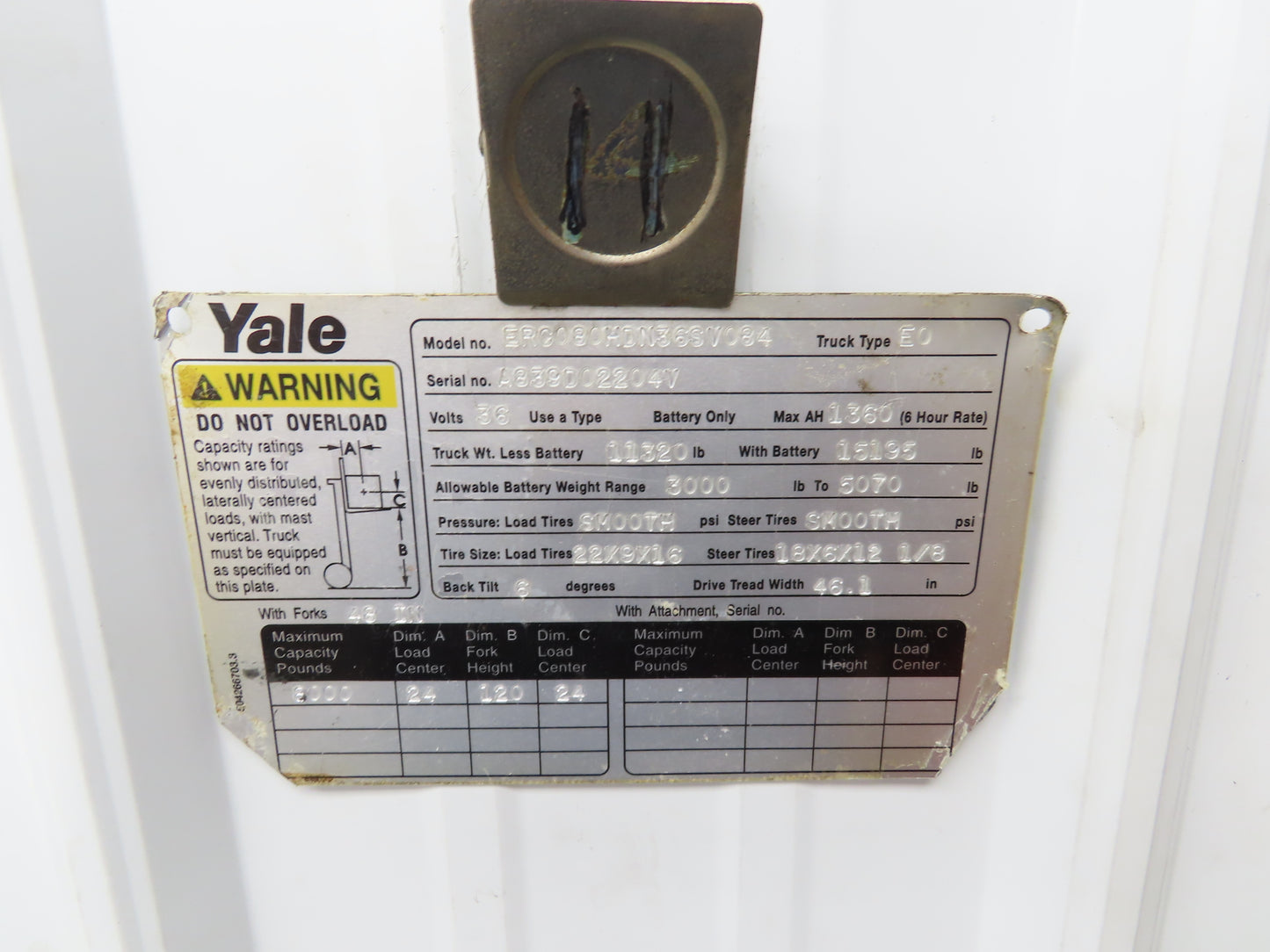 Yale Forklift Throttle Accelerator Pedal Bracket & Potentiometer Off ERC080HD