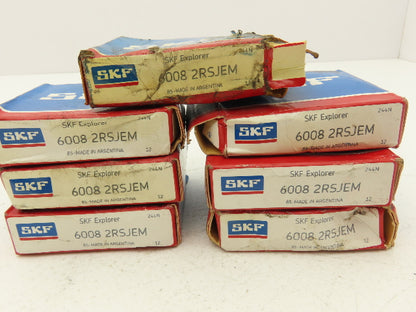 SKF 6008 2RSJEM Deep Groove Ball Bearing 40mm ID x 68mm OD x 15mm Width Lot of 7