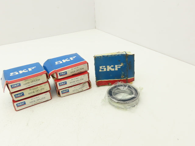 SKF 6008 2RSJEM Deep Groove Ball Bearing 40mm ID x 68mm OD x 15mm Width Lot of 7