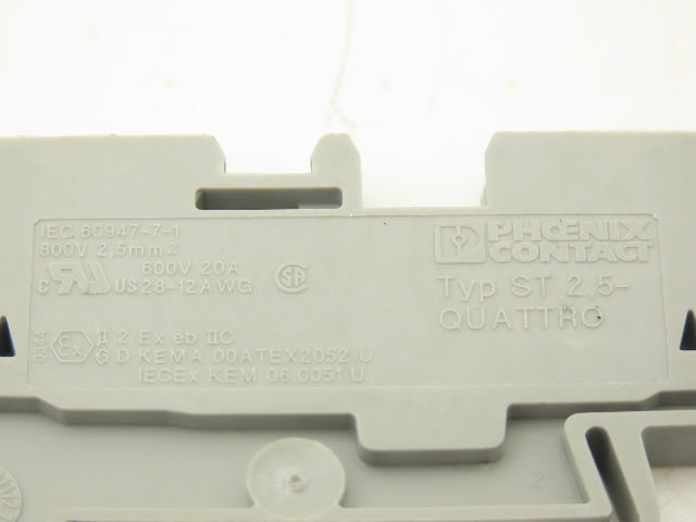 Phoenix ST 2,5 QUATTRO Feed Through Terminal Block 2.5 mm² 800V 24A Lot of 40