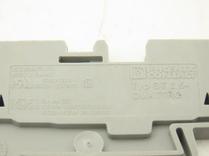 Phoenix ST 2,5 QUATTRO Feed Through Terminal Block 2.5 mm² 800V 24A Lot of 40