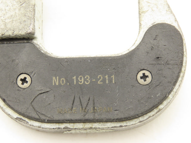 Mitutoyo 193-211 Mechanical Digit Micrometer 0-1" Range No Thimble  LOT OF 2