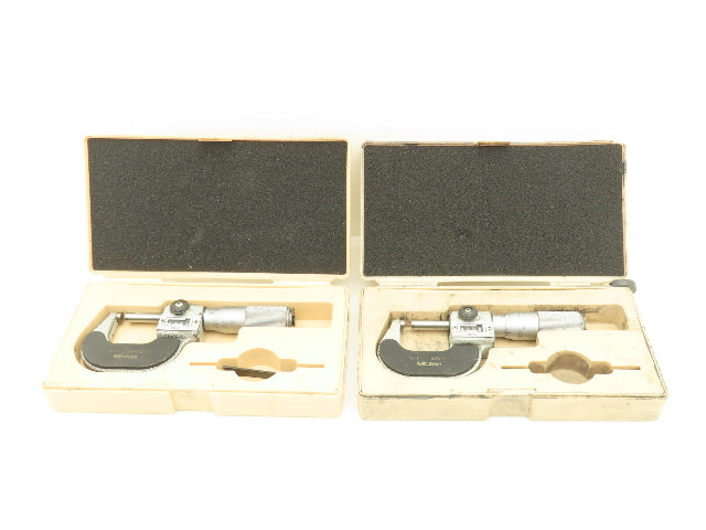 Mitutoyo 193-211 Mechanical Digit Micrometer 0-1" Range No Thimble  LOT OF 2