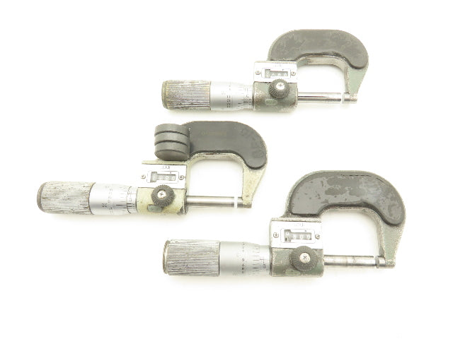 Mitutoyo 193-211 Mechanical Digit Micrometer 0-1" Range No Thimble  LOT OF 3