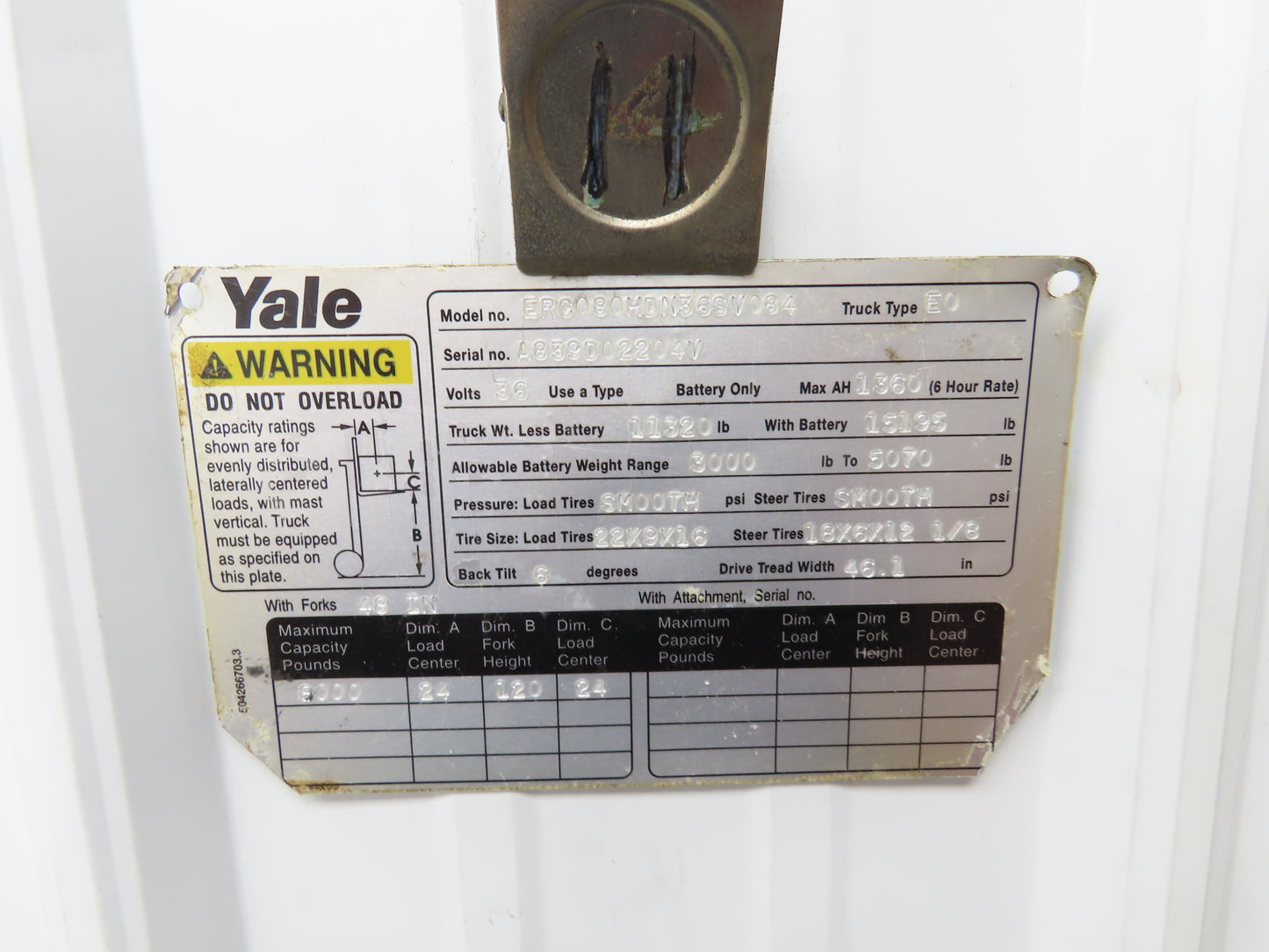 Yale 1324951 Electric Forklift Motor Contactor Control Assembly Off ERC080