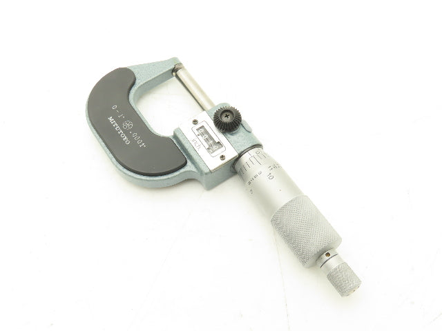 Mitutoyo 295-153 Mechanical Digit Counter Micrometer 0-1" Spherical Face Ratchet