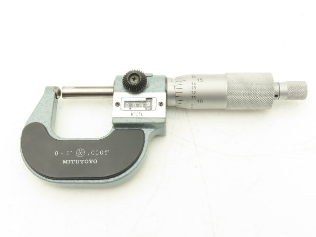 Mitutoyo 295-153 Mechanical Digit Counter Micrometer 0-1" Spherical Face Ratchet