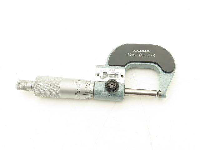 Mitutoyo 295-153 Mechanical Digit Counter Micrometer 0-1" Spherical Face Ratchet