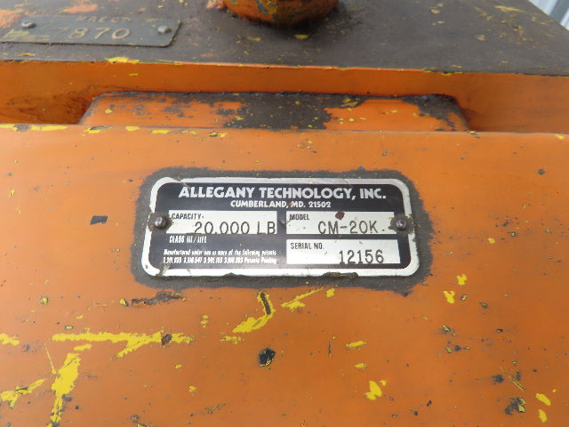 Allegany CM-20K Checkmate Crane Weight Scale Load Cell 20000 Lb 10 Ton