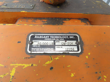 Allegany CM-20K Checkmate Crane Weight Scale Load Cell 20000 Lb 10 Ton
