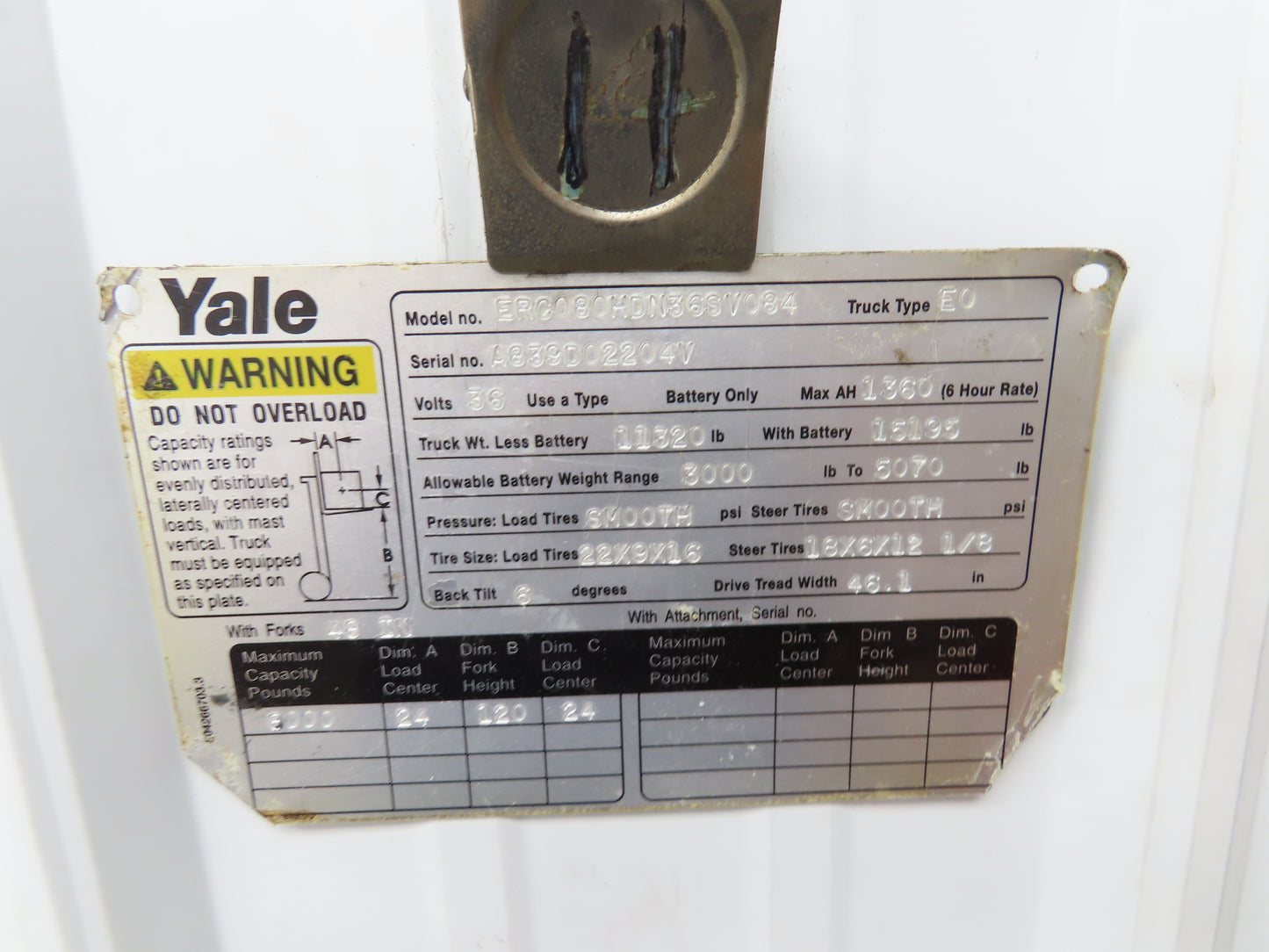 Yale 2000045248N Forklift Hydraulic Power Steering Pump & Motor Off ERC080HD