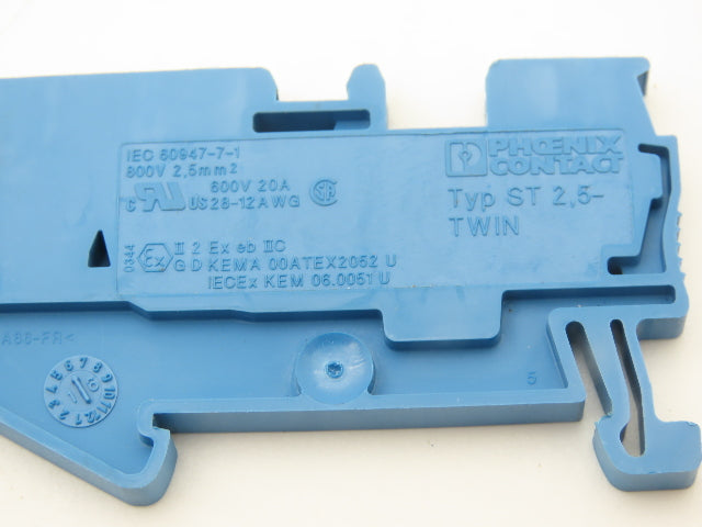 Phoenix ST 2,5-TWIN BU Feed Through Terminal Block 2.5 mm² 800V Blue Lot of 132
