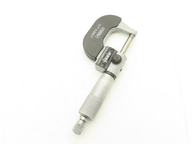 Fowler 52-224-001-1 Mechanical Digit Counter Micrometer 0-1" Ratchet Stop