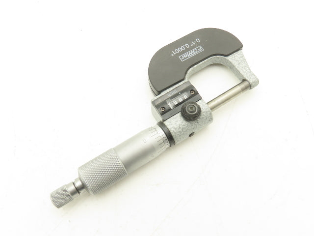 Fowler 52-224-001-1 Mechanical Digit Counter Micrometer 0-1" Ratchet Stop