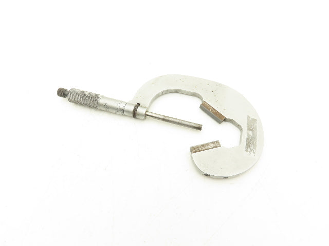 Starrett 483 V-Anvil Micrometer 1-2" Range Flat Spindle Ratchet Stop