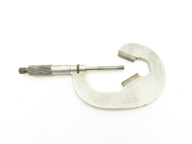 Starrett 483 V-Anvil Micrometer 1-2" Range Flat Spindle Ratchet Stop