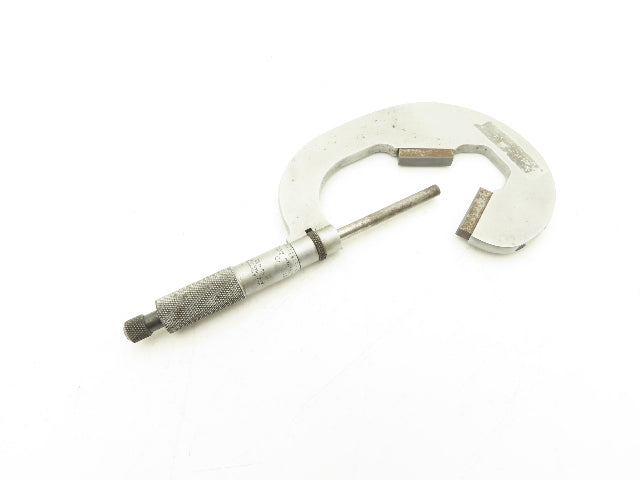 Starrett 483 V-Anvil Micrometer 1-2" Range Flat Spindle Ratchet Stop