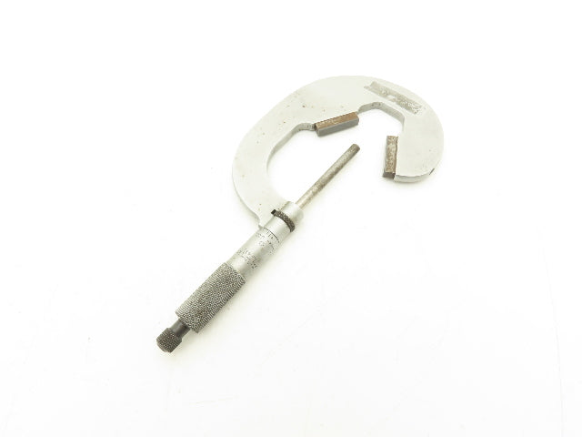 Starrett 483 V-Anvil Micrometer 1-2" Range Flat Spindle Ratchet Stop