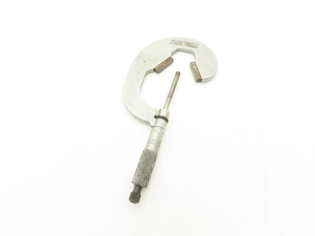 Starrett 483 V-Anvil Micrometer 1-2" Range Flat Spindle Ratchet Stop