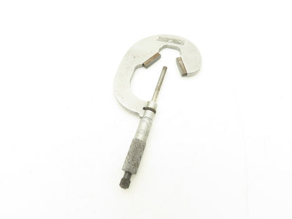 Starrett 483 V-Anvil Micrometer 1-2" Range Flat Spindle Ratchet Stop