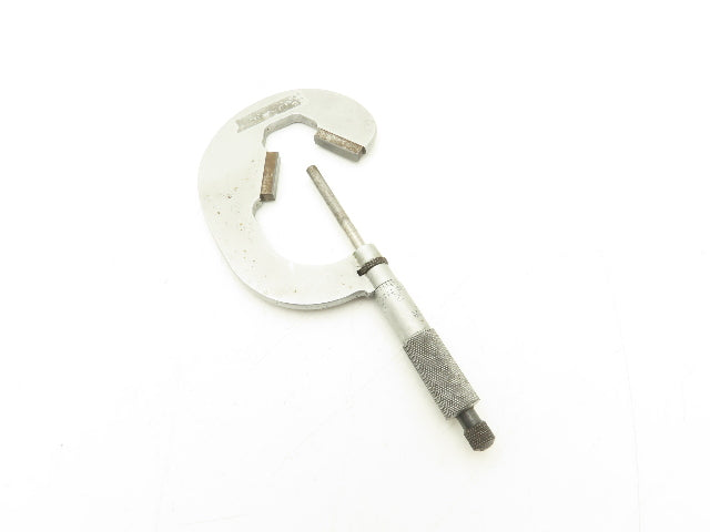 Starrett 483 V-Anvil Micrometer 1-2" Range Flat Spindle Ratchet Stop