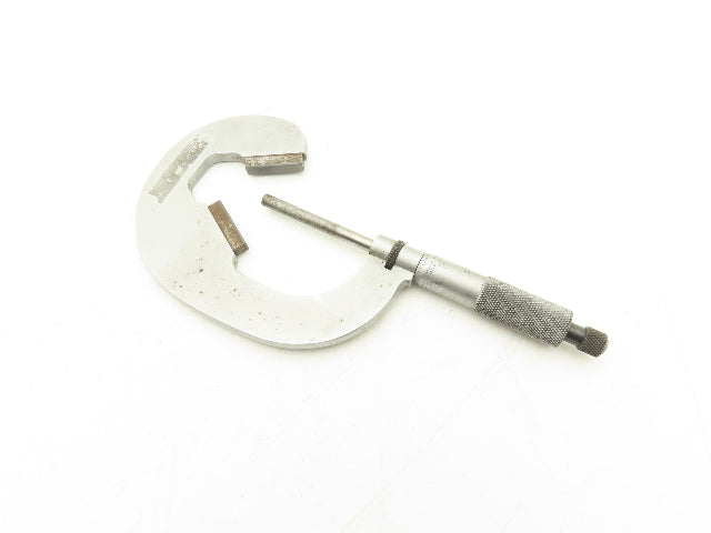 Starrett 483 V-Anvil Micrometer 1-2" Range Flat Spindle Ratchet Stop