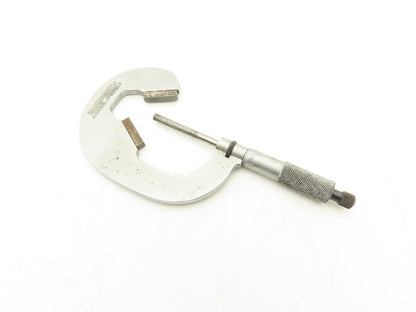 Starrett 483 V-Anvil Micrometer 1-2" Range Flat Spindle Ratchet Stop