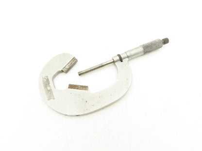 Starrett 483 V-Anvil Micrometer 1-2" Range Flat Spindle Ratchet Stop