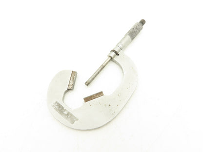 Starrett 483 V-Anvil Micrometer 1-2" Range Flat Spindle Ratchet Stop