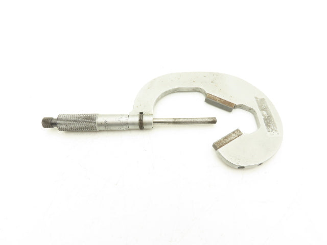 Starrett 483 V-Anvil Micrometer 1-2" Range Flat Spindle Ratchet Stop