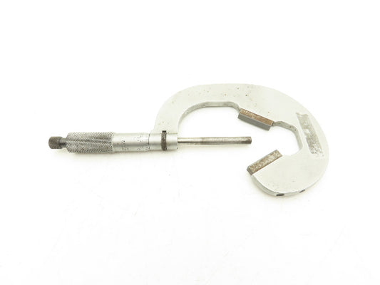 Starrett 483 V-Anvil Micrometer 1-2" Range Flat Spindle Ratchet Stop