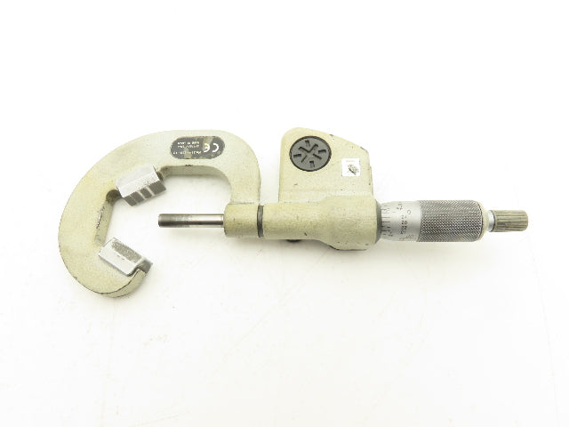 Mitutoyo 314-353-10 Digital V-Anvil Micrometer 1"-1.6" Range 3-Flute SPC Data