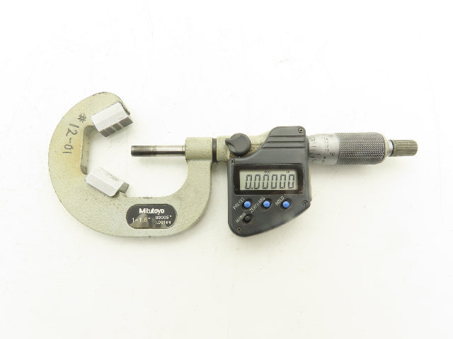 Mitutoyo 314-353-10 Digital V-Anvil Micrometer 1"-1.6" Range 3-Flute SPC Data