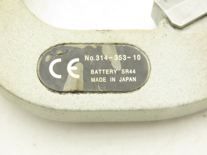 Mitutoyo 314-353-10 Digital V-Anvil Micrometer 1"-1.6" Range 3-Flute SPC Data