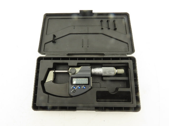 Mitutoyo 293-330 Digimatic Outside Micrometer 0-1" 25mm Ratchet Stop SPC Data