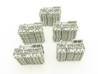 Allen Bradley 1492-L4T Feed-Through Terminal Block Gray 4mm Sq 800V Lot of 53