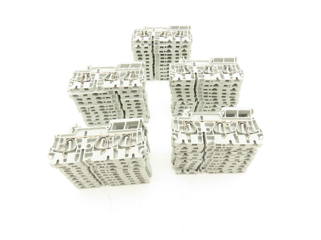 Allen Bradley 1492-L4T Feed-Through Terminal Block Gray 4mm Sq 800V Lot of 53