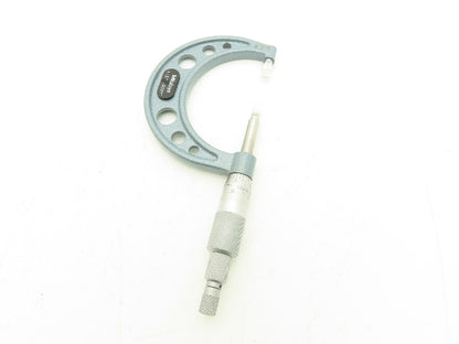 Mitutoyo 122-126 Blade Micrometer 1-2" Range Non-Rotating Spindle Ratchet Stop