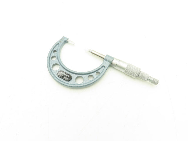 Mitutoyo 122-126 Blade Micrometer 1-2" Range Non-Rotating Spindle Ratchet Stop
